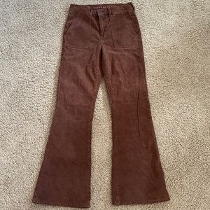 Brown corduroy American eagle pants